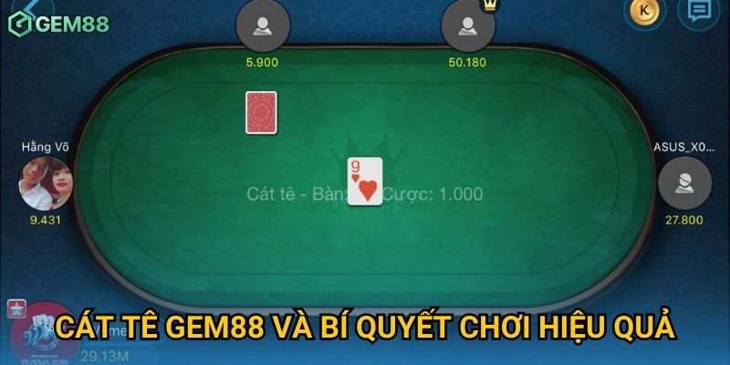 Cát Tê Gem88 và bí quyết chơi hiệu quả